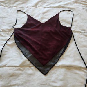 Black Mesh Diamond Top